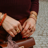 Armband Burgundy Faceted Mini