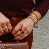 Armband Burgundy Faceted Mini