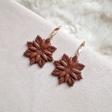 Oorbellen Gingerbread Brown Poinsettia