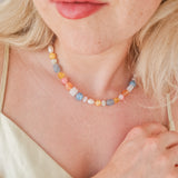 Ketting Kralen Cracked Pastel