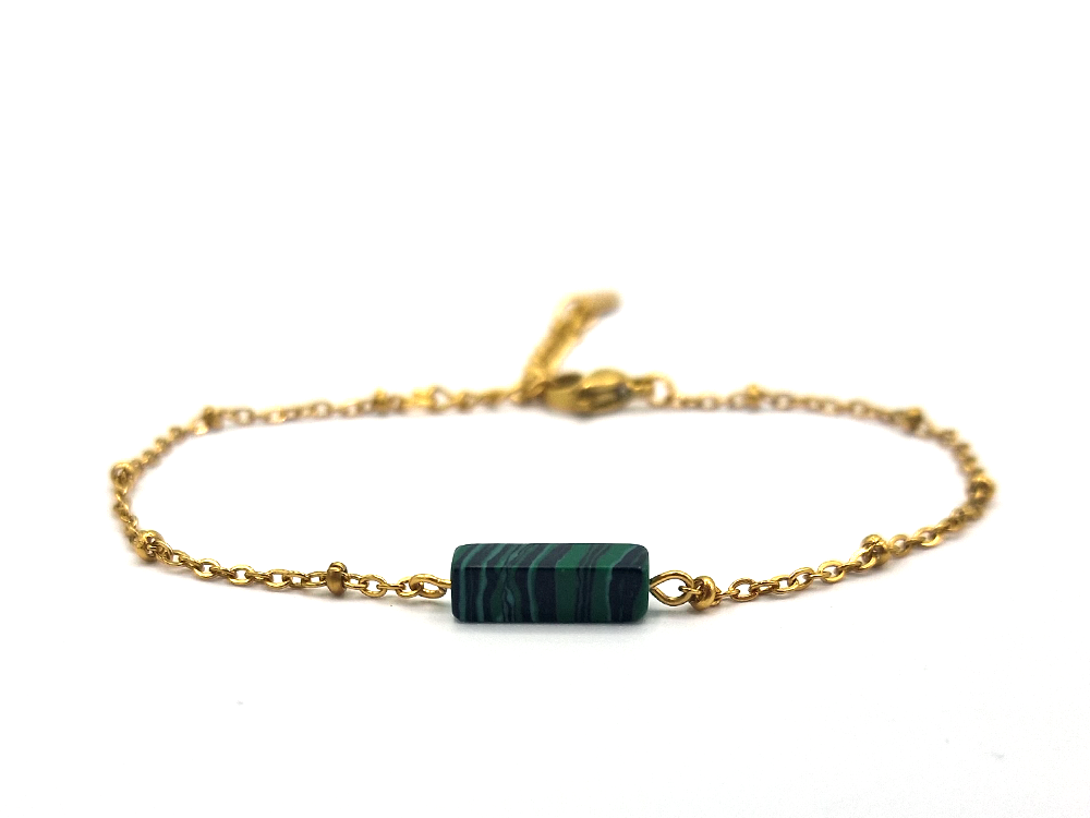 Armband Natuursteen emerald groen