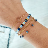 Armband Natuursteentjes blauw