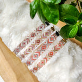 Weefarmband Aztec paars opaque