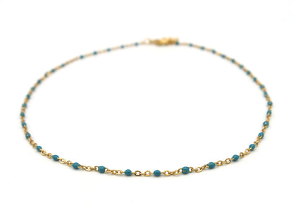 Ketting druppels turquoise